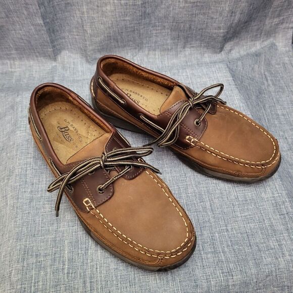 G.H. Bass Lewis Deck Shoe  Docksiders Two-Tone Brown Men's 9M - Picture 1 of 11